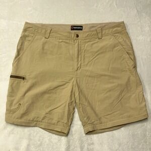 SCOTTeVEST Shorts Mens 40 Beige Tan TEC 8 Pockets Nylon Outdoor Hiking Tactical